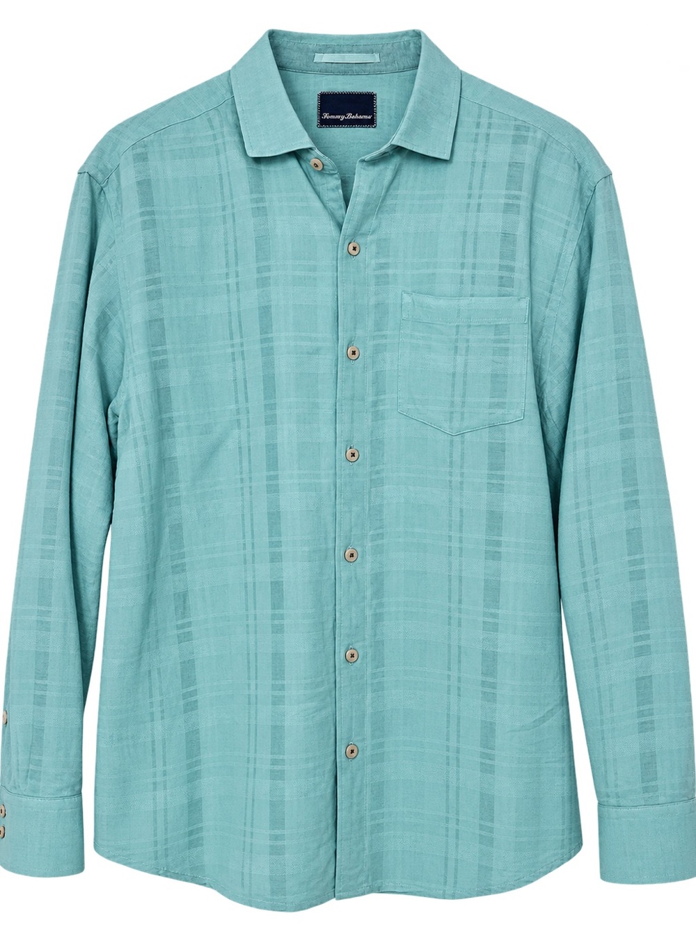 Tommy Bahama Teal Plaid Lightweight Shirt Jacket
